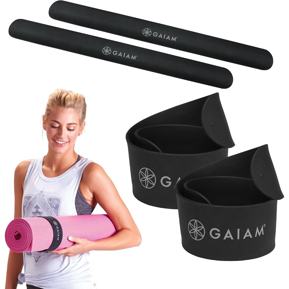 image:imageGaiam Yoga Mat Strap Slap Band Keeps Your Mat Tightly Rolled and Secure with One Snap Strong Clasp for Yoga Mat Storage and Travel Fits Most Size Mats 20 L x 15 W