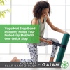 Gaiam Yoga Mat Strap Slap Band – Keeps Your Mat Tightly Rolled and Secure with One Snap – Strong Clasp for Yoga Mat Storage and Travel – Fits Most Size Mats (20″ L x 1.5″ W)