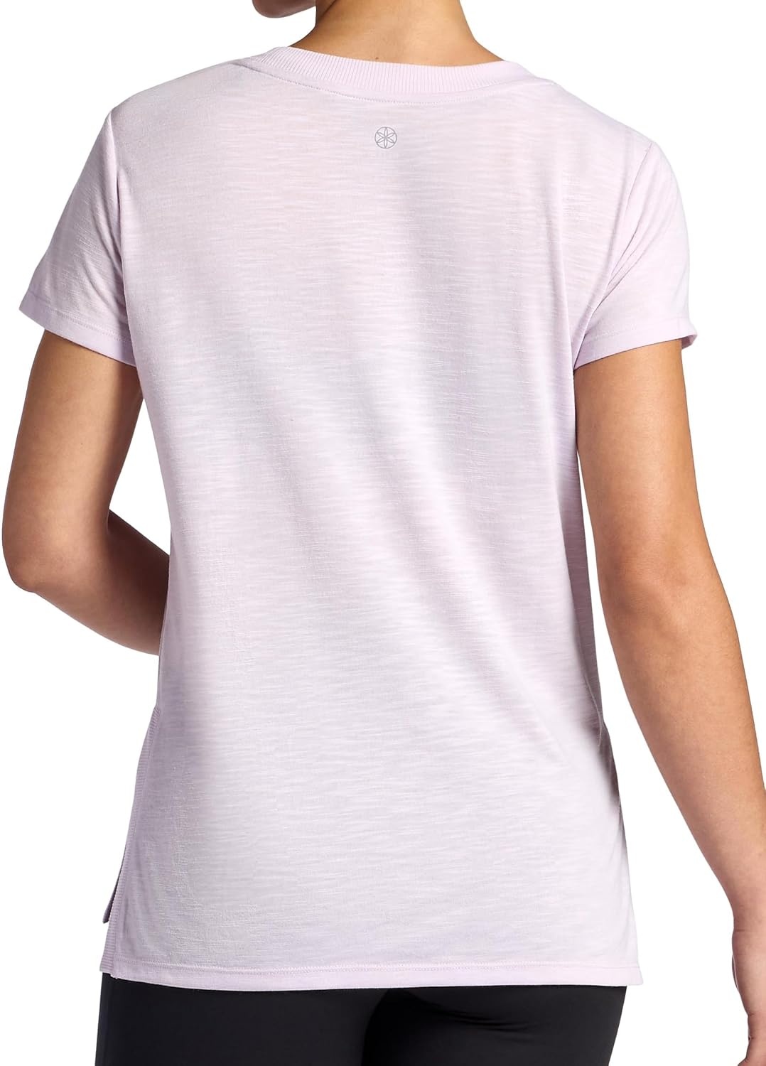 image:imageGaiam Womens Restore Rib Mix TShirt Relaxed Fit Lightweight Heathered Material HighLow HemOrchid Hush