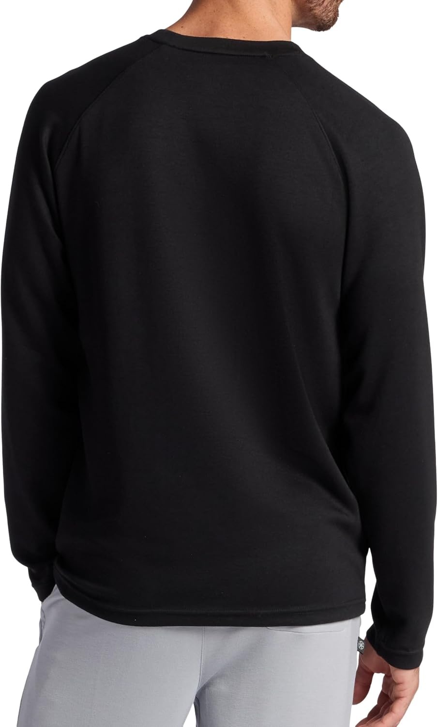 image:imageGaiam Mens Flow State Long Sleeve Crewneck Top Standard Fit Stretch Midweight MaterialBlack