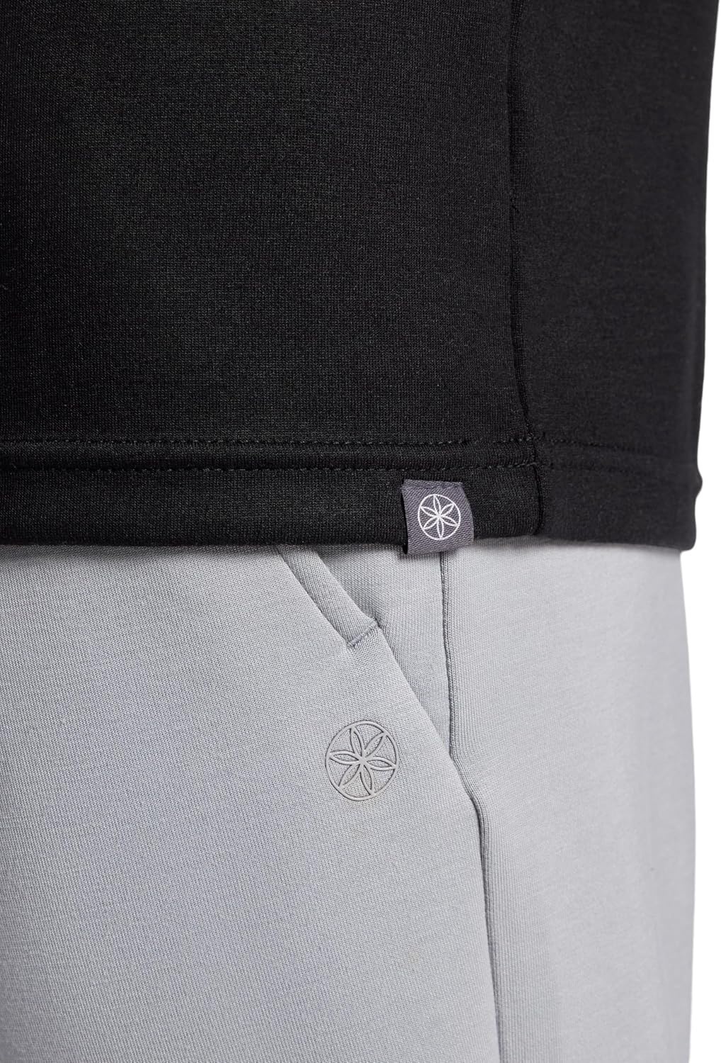 image:imageGaiam Mens Flow State Long Sleeve Crewneck Top Standard Fit Stretch Midweight MaterialBlack