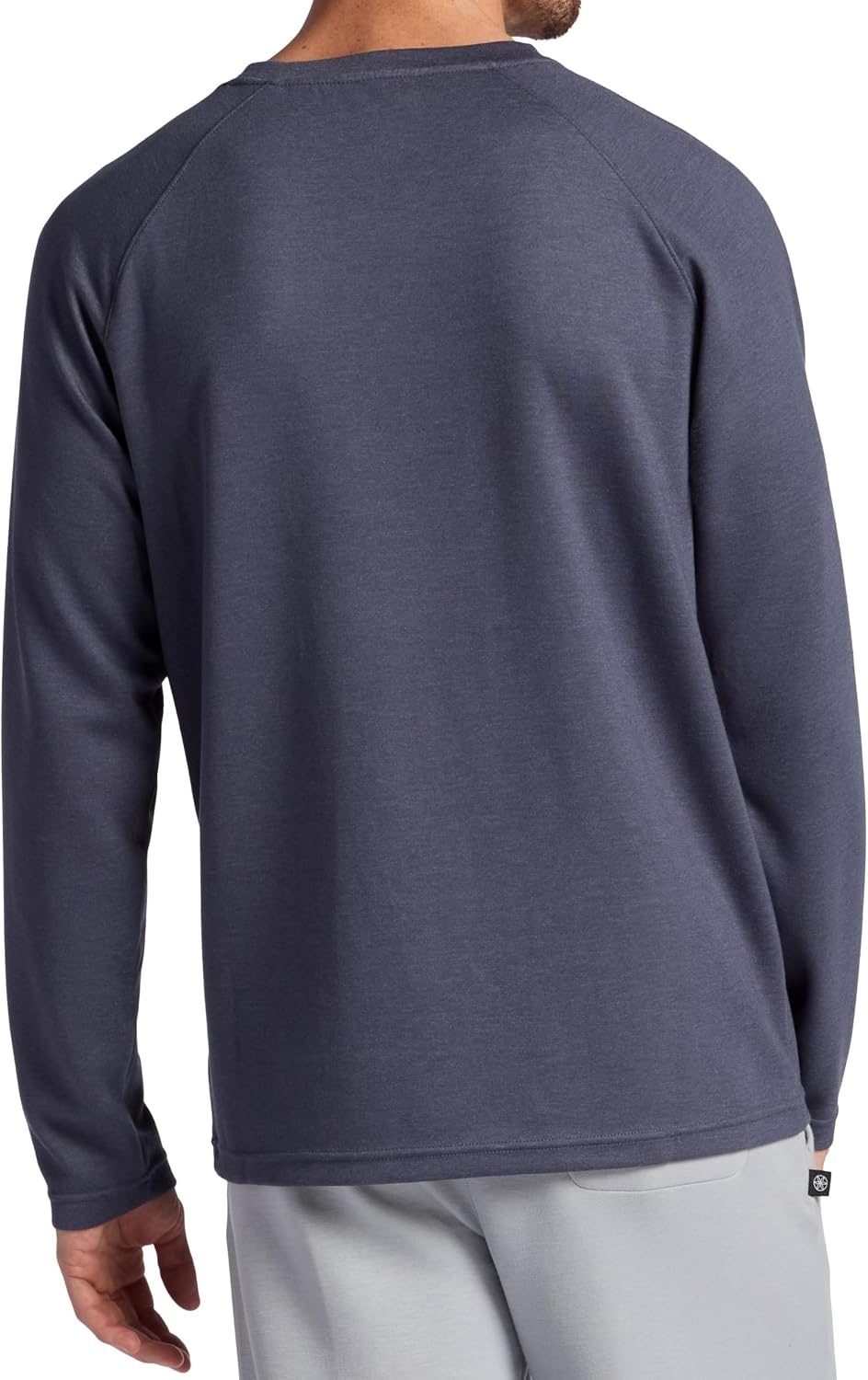 image:imageGaiam Mens Flow State Long Sleeve Crewneck Top Standard Fit Stretch Midweight MaterialCool Grey Heather