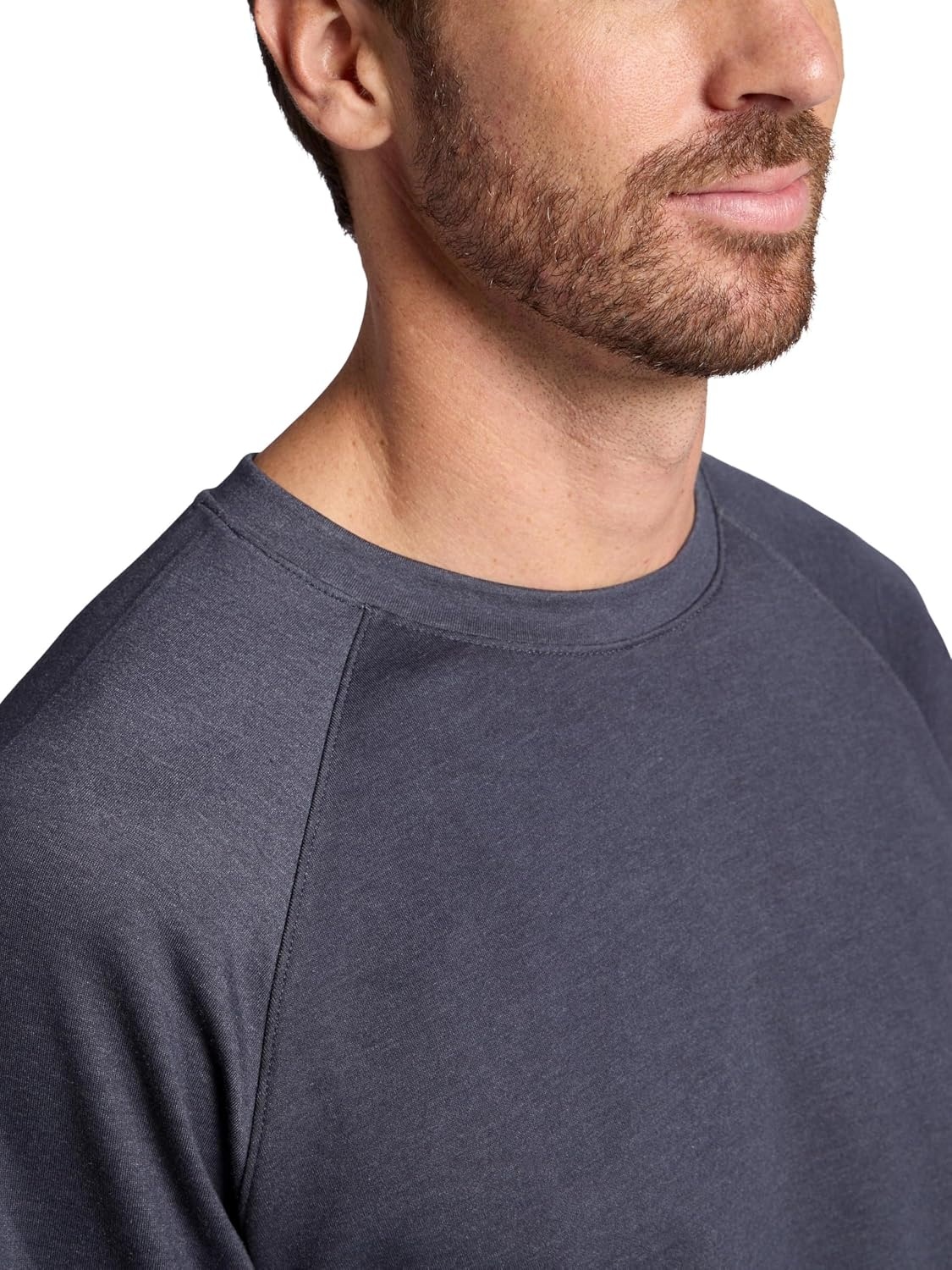 image:imageGaiam Mens Flow State Long Sleeve Crewneck Top Standard Fit Stretch Midweight MaterialCool Grey Heather