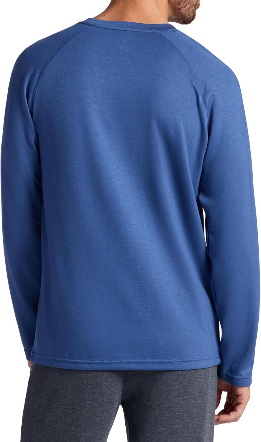 image:imageGaiam Mens Flow State Long Sleeve Crewneck Top Standard Fit Stretch Midweight MaterialTrue Navy