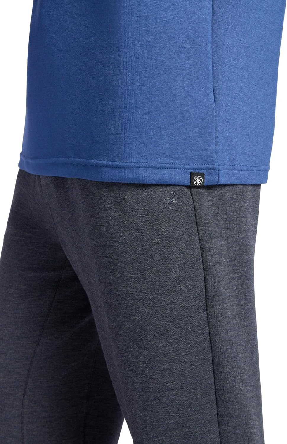 image:imageGaiam Mens Flow State Long Sleeve Crewneck Top Standard Fit Stretch Midweight MaterialTrue Navy