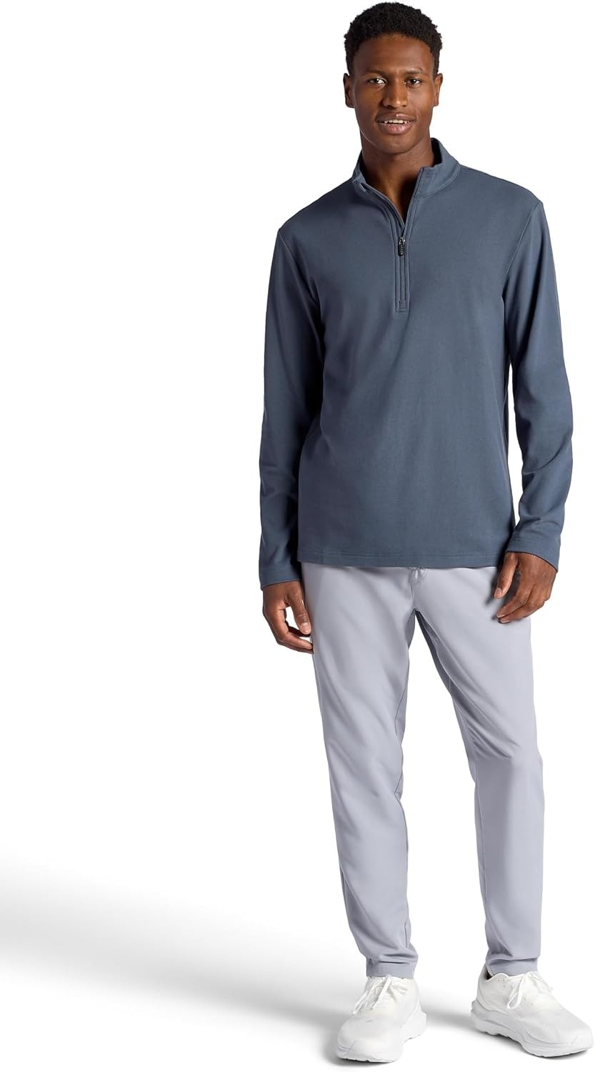 image:imageGaiam Mens Reform Long Sleeve Quarterzip Standard Fit Stretch Midweight MaterialCool Grey